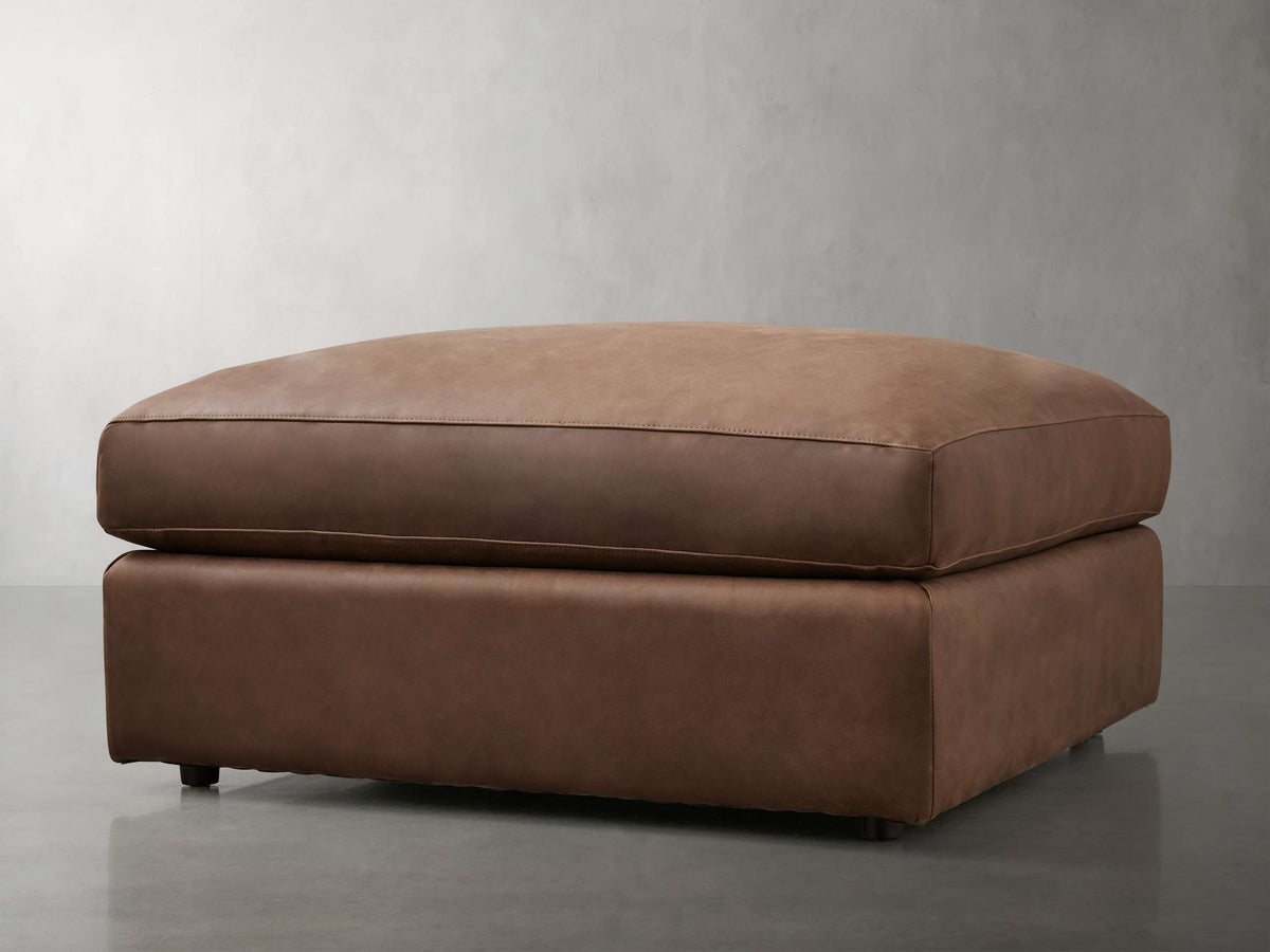 Vernon Leather Ottoman