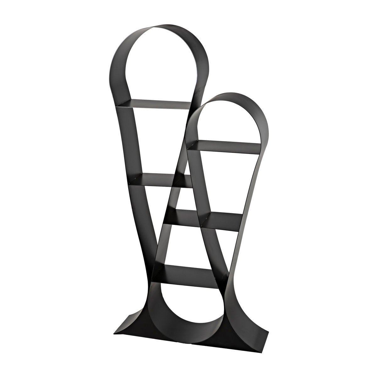 Noir Zaha Bookcase Black Metal