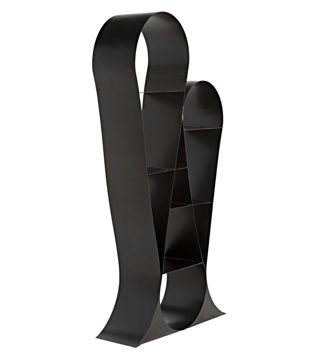 Noir Zaha Bookcase Black Metal