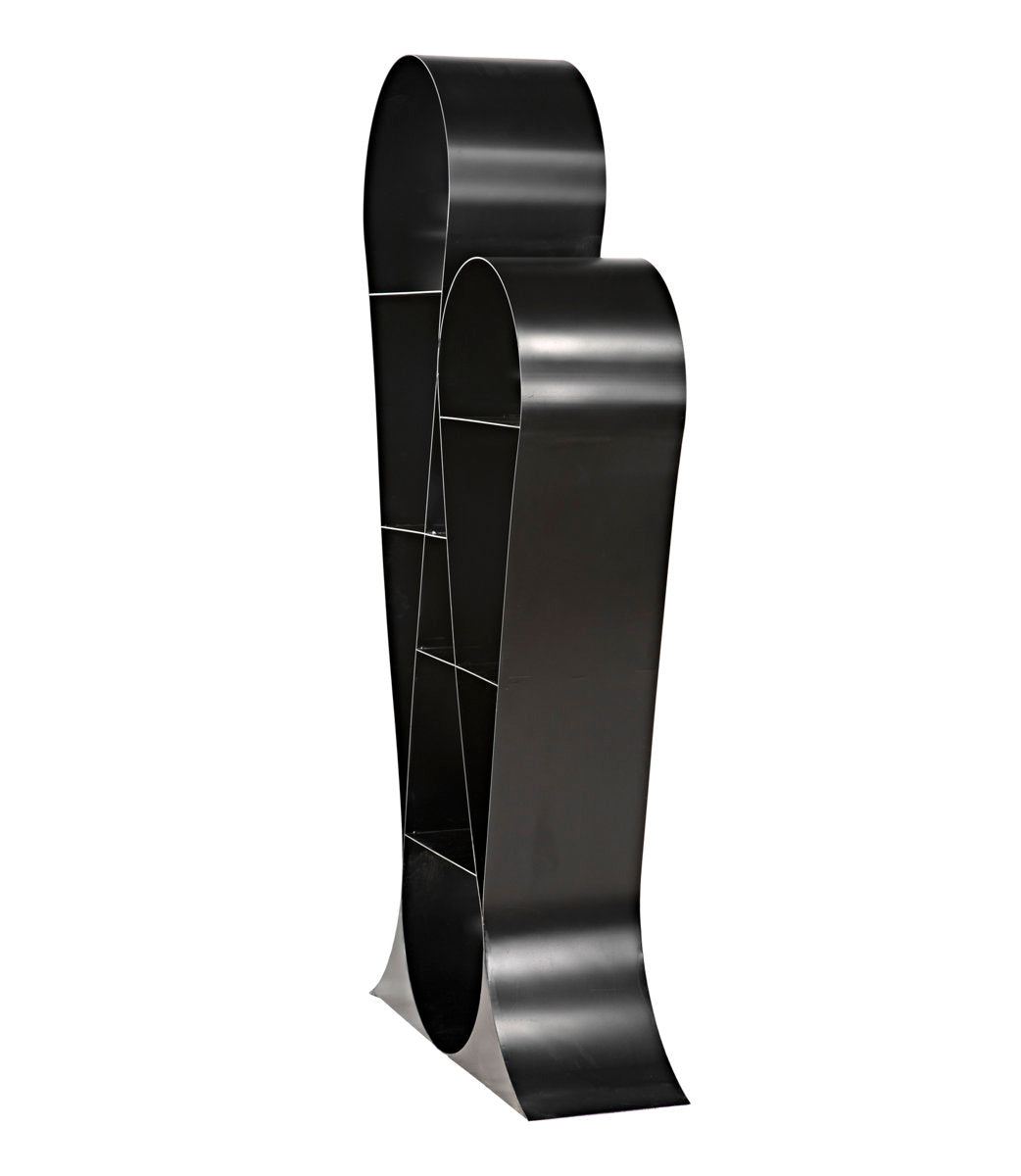 Noir Zaha Bookcase Black Metal
