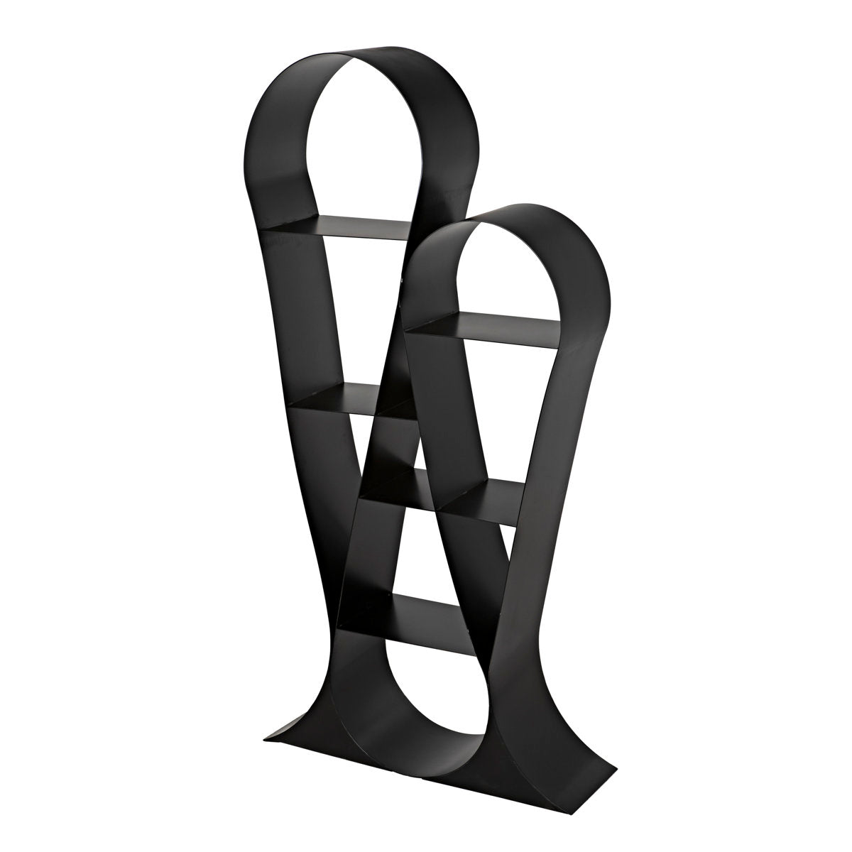 Noir Zaha Bookcase Black Metal