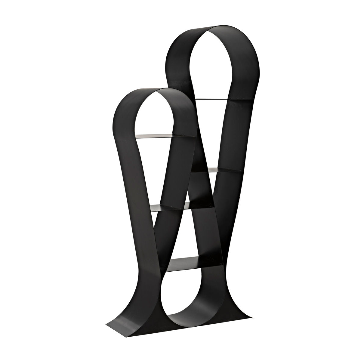 Noir Zaha Bookcase Black Metal
