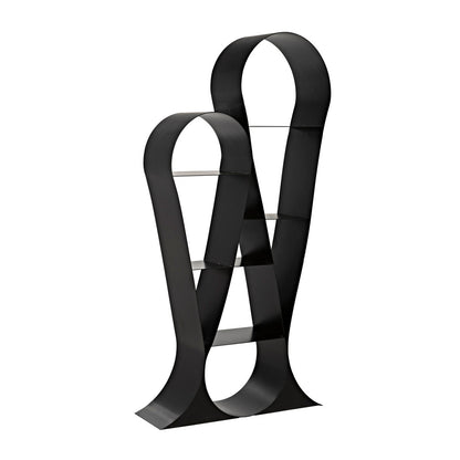 Noir Zaha Bookcase Black Metal