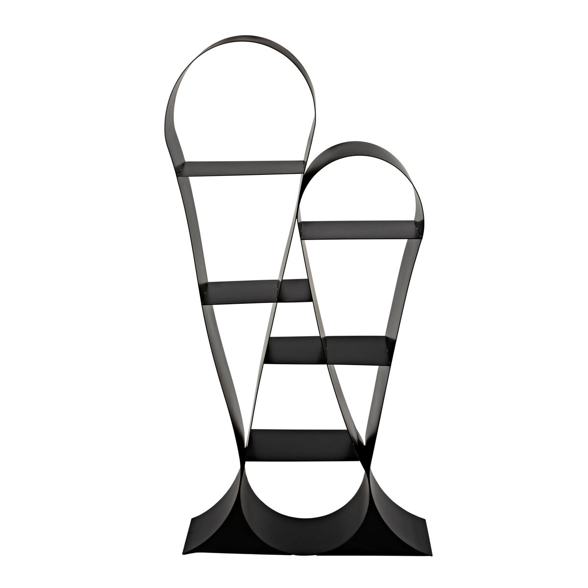 Noir Zaha Bookcase Black Metal