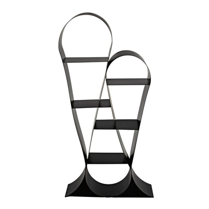 Noir Zaha Bookcase Black Metal