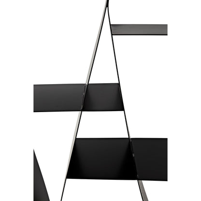 Noir Zaha Bookcase Black Metal