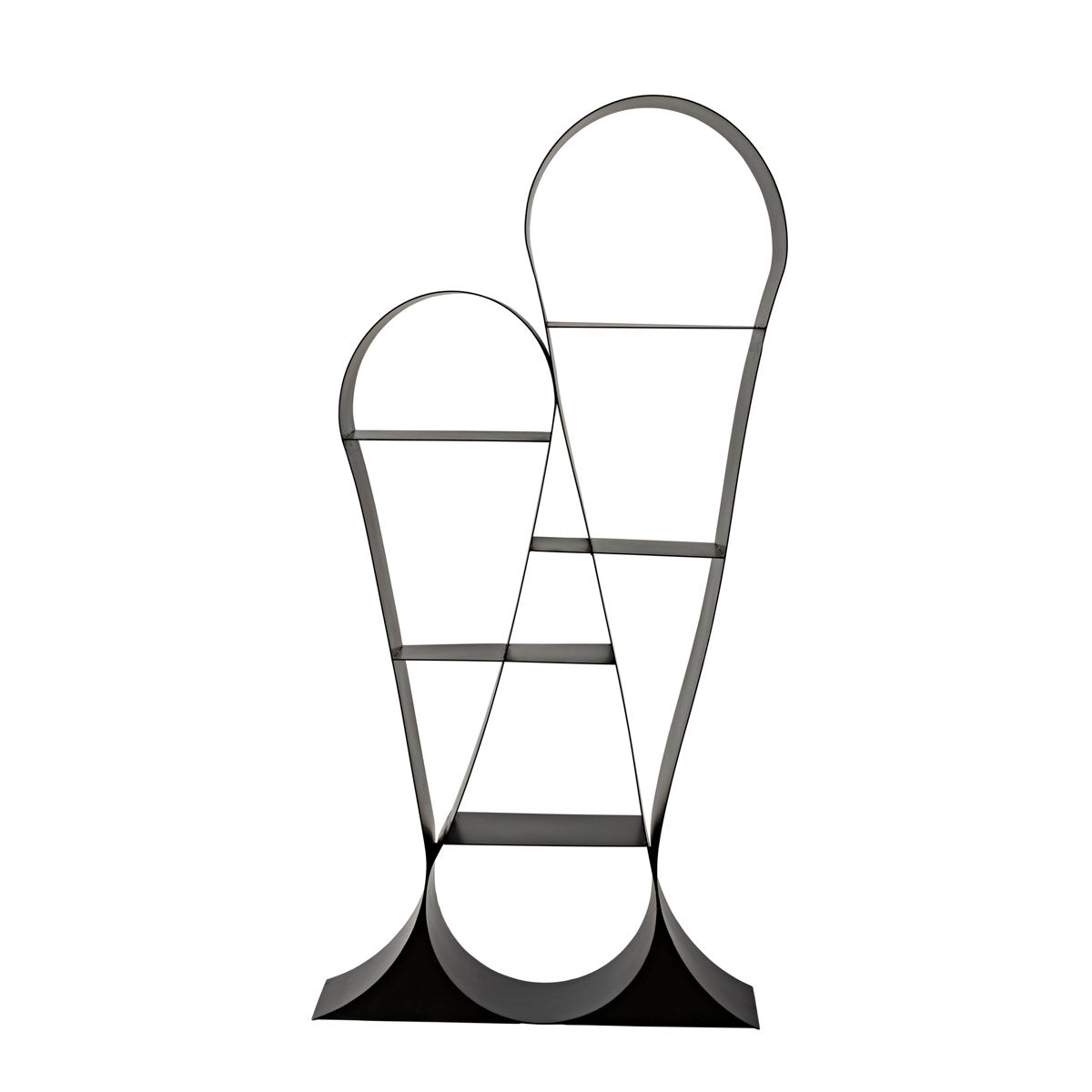 Noir Zaha Bookcase Black Metal