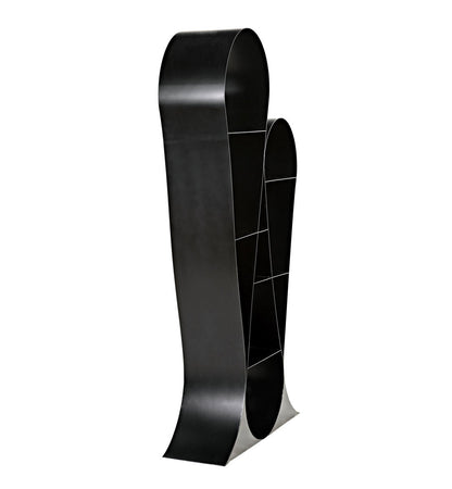 Noir Zaha Bookcase Black Metal