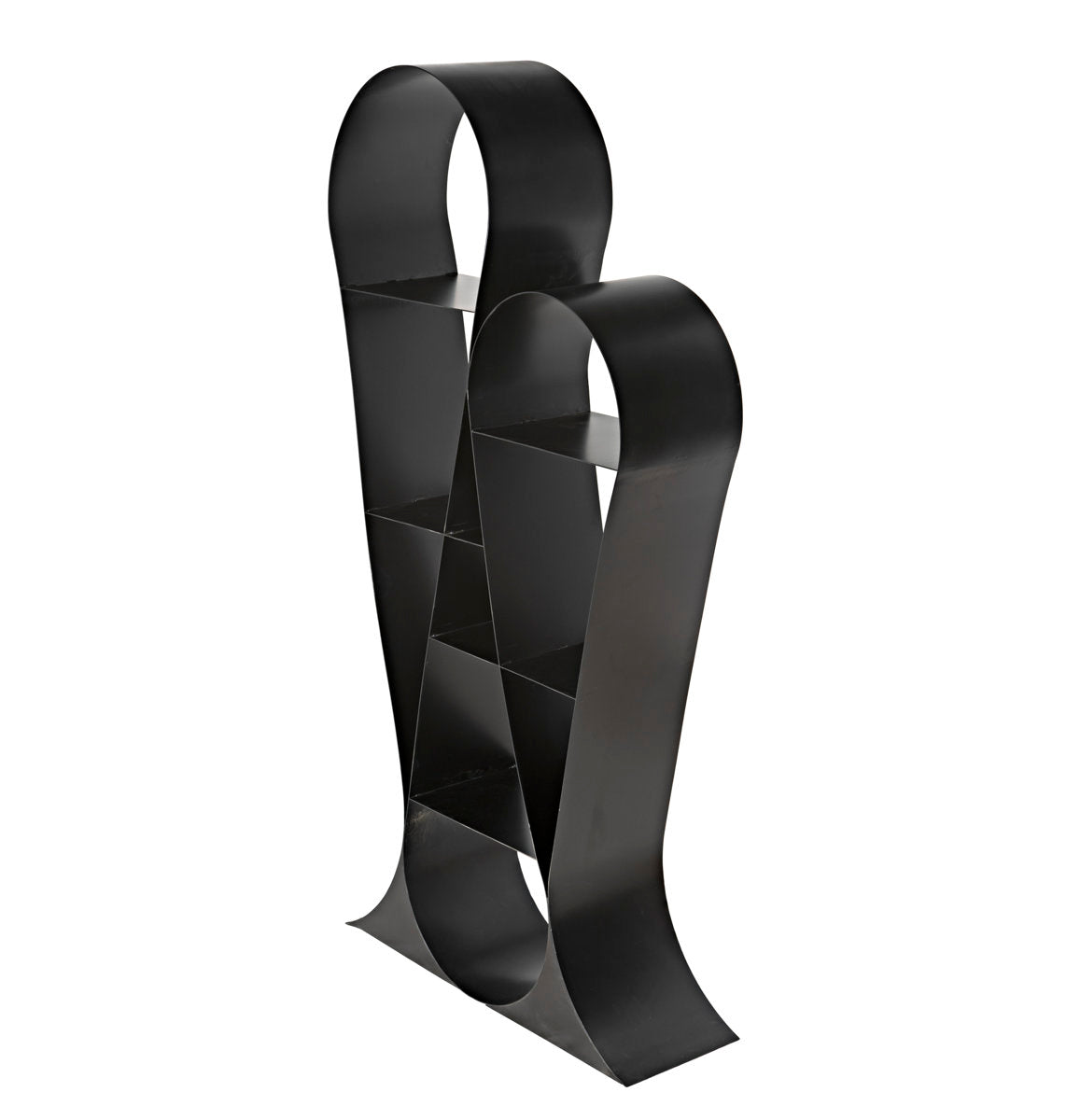 Noir Zaha Bookcase Black Metal