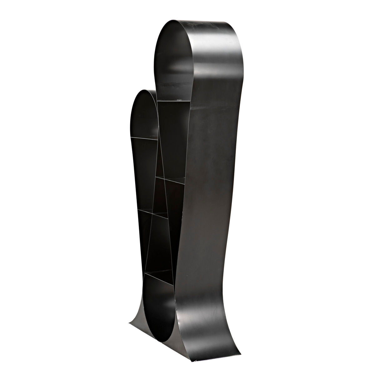 Noir Zaha Bookcase Black Metal