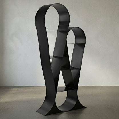 Noir Zaha Bookcase Black Metal