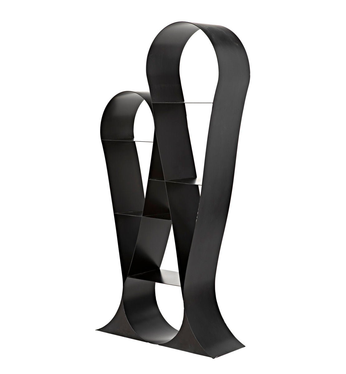 Noir Zaha Bookcase Black Metal