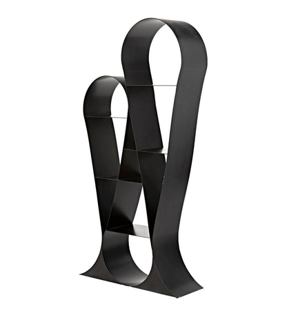 Noir Zaha Bookcase Black Metal