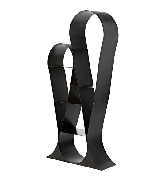 Noir Zaha Bookcase Black Metal