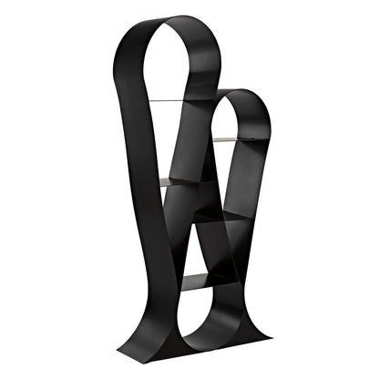 Noir Zaha Bookcase Black Metal