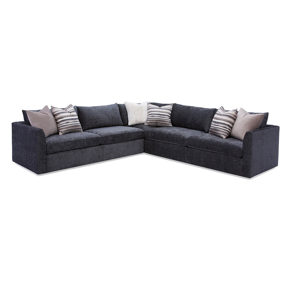 Massoud Furniture Zane Monsieur Charcoal Sofa