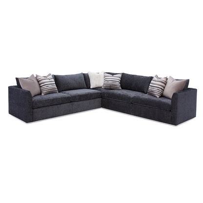 Massoud Furniture Zane Monsieur Charcoal Sofa