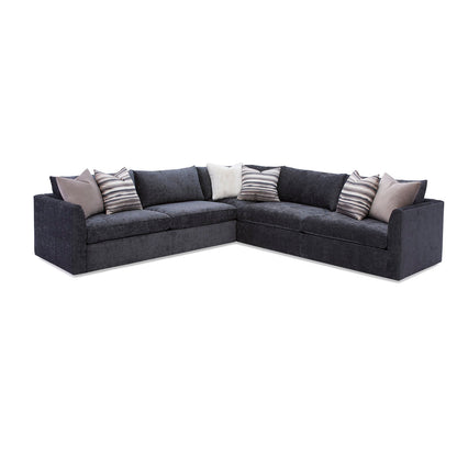 Massoud Furniture Zane Monsieur Charcoal Sofa