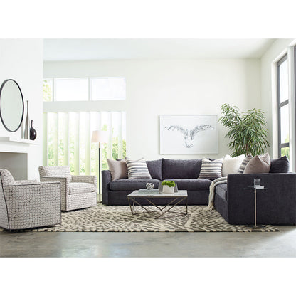 Massoud Furniture Zane Monsieur Charcoal Sofa