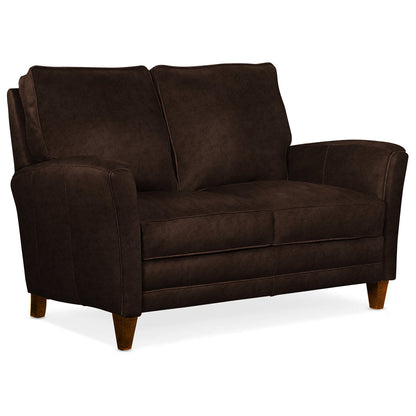 Bradington Young 63 Genuine Leather Flared Arm Loveseat