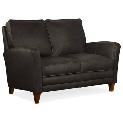 Bradington Young 63 Genuine Leather Flared Arm Loveseat