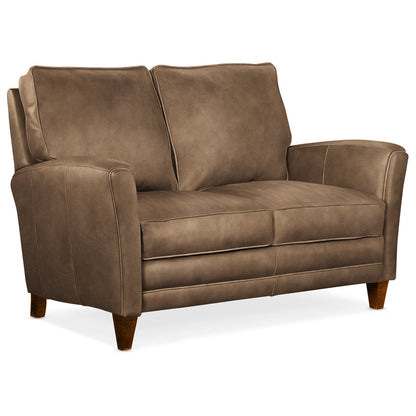 Bradington Young 63 Genuine Leather Flared Arm Loveseat