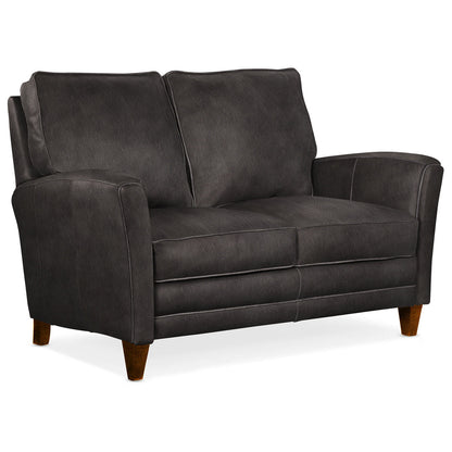 Bradington Young 63 Genuine Leather Flared Arm Loveseat