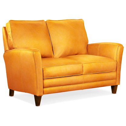 Bradington Young 63 Genuine Leather Flared Arm Loveseat