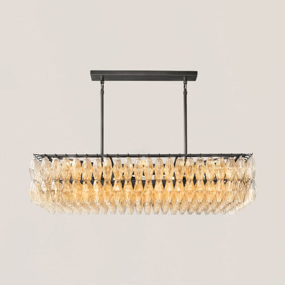 Chiara Glass Rectangular Chandelier