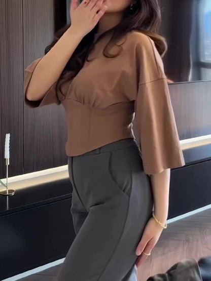 Alina Cropped Casual Tee