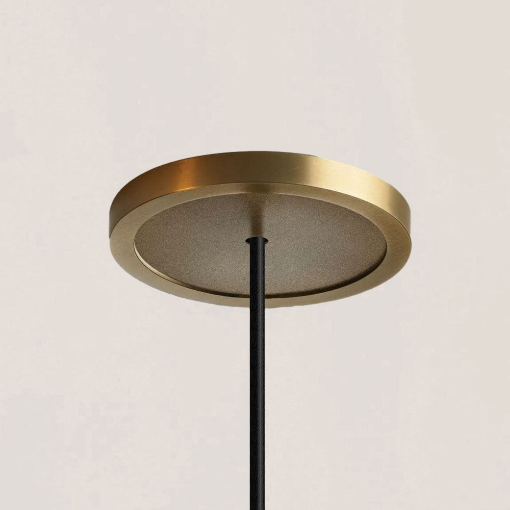 Brass Crystal Polygonal Pendant
