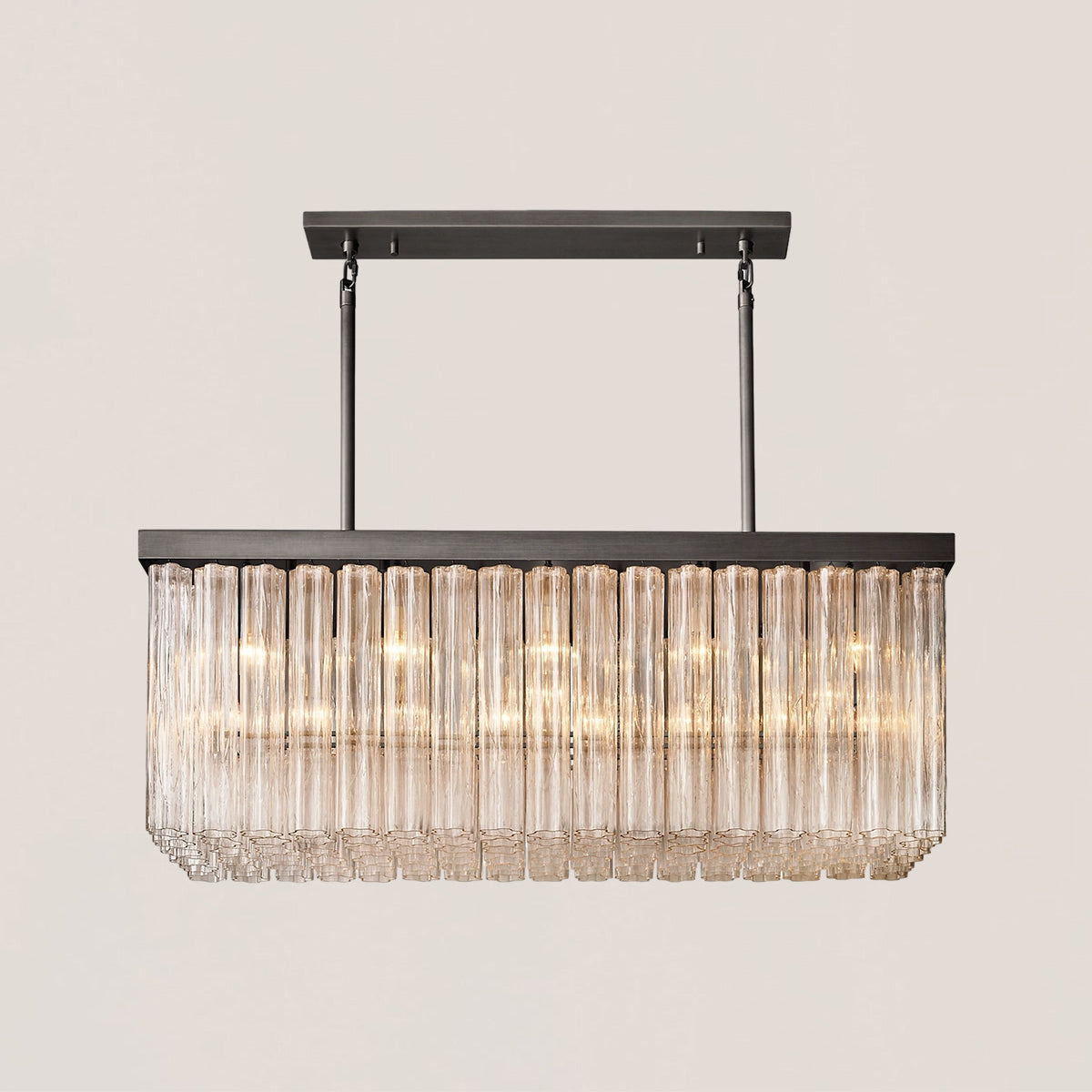 Cielo Glass Rectangular Chandelier