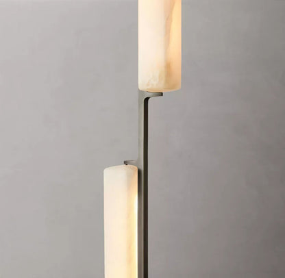 Audubon Modern Short Alabaster Linear Chandelier 54"