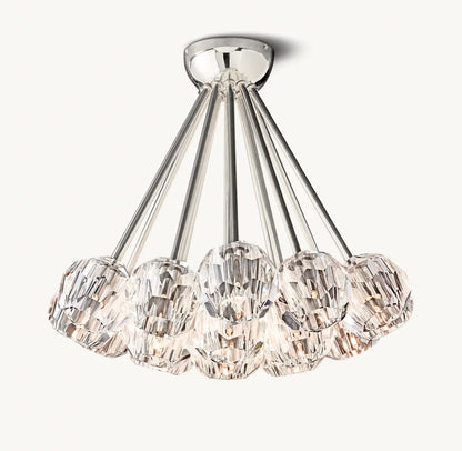 Boule De Cristal Glass Flushmount 24"