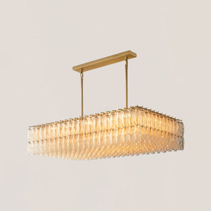 Chiara Glass Rectangular Chandelier