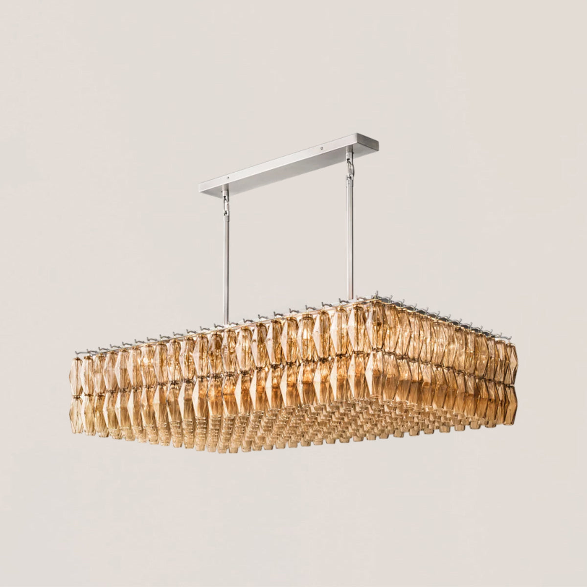 Chiara Glass Rectangular Chandelier