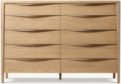 Gael Oak 10-Drawer Dresser