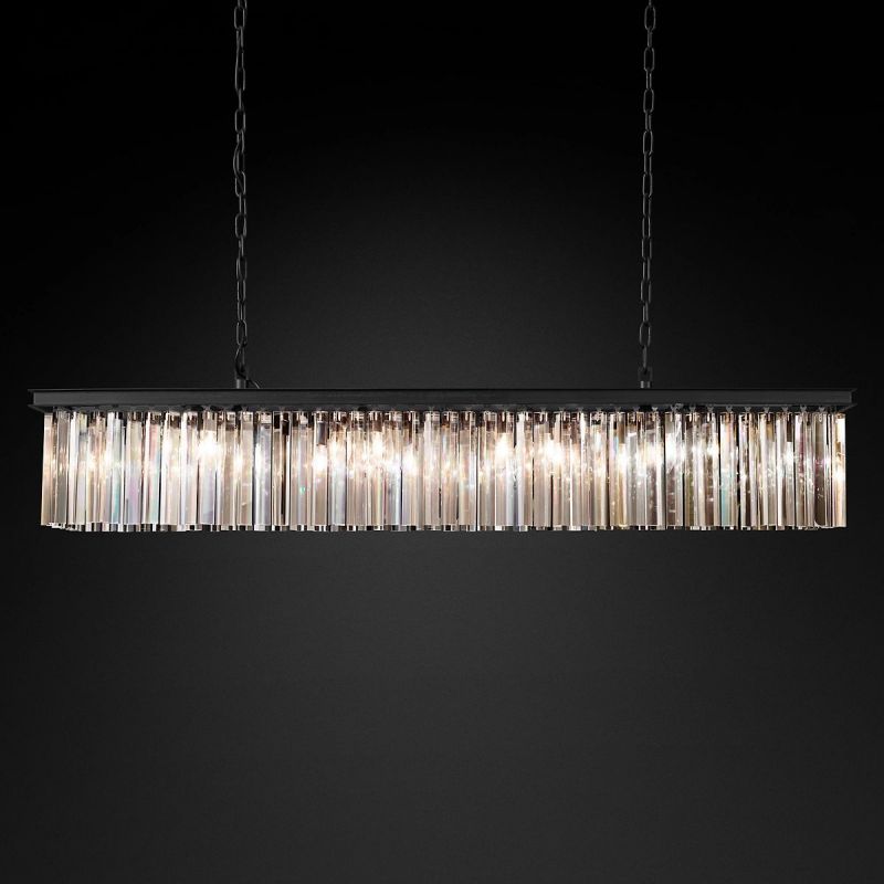 RHYS Rectangular Crystal Chandelier