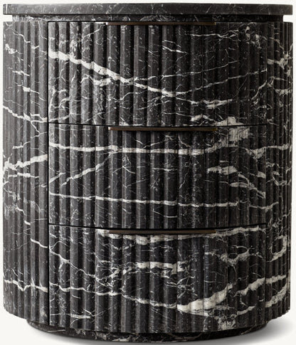 Byron Reeded Stone Closed Nightstand