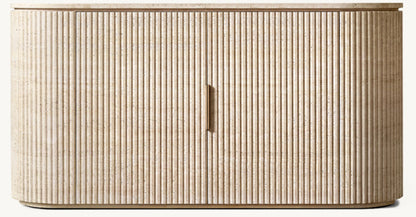 Byron Reeded Stone Double-door Sideboard