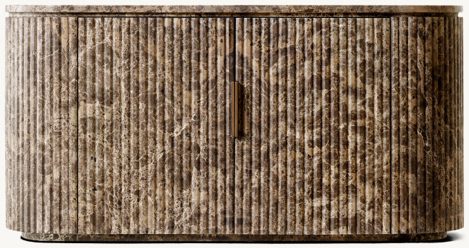 Byron Reeded Stone Double-door Sideboard