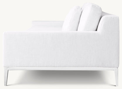Italia Track Arm 3-Cushion Sofa - Metal Base