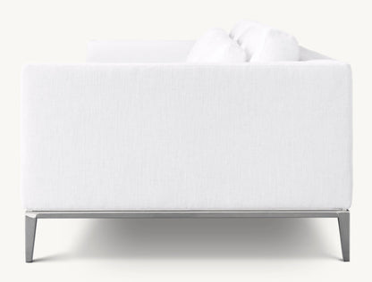 Italia Taper Arm 3-Cushion Sofa - Metal Base