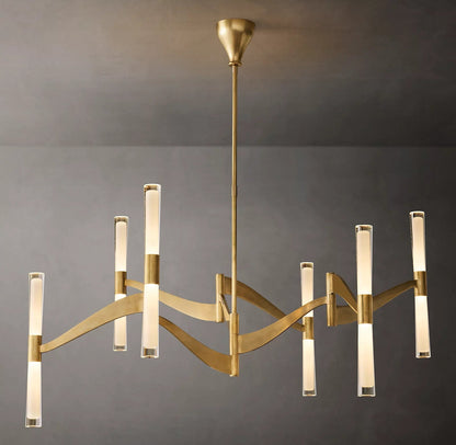 Brent Glass Chandelier 55"