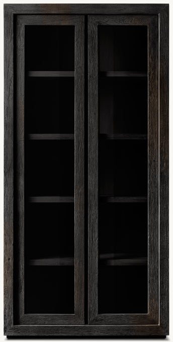Drifted Reclaimed Oak Glass Cabinet