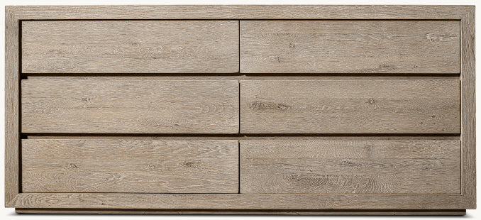 Drifted Reclaimed Oak 6-Drawer Dresser