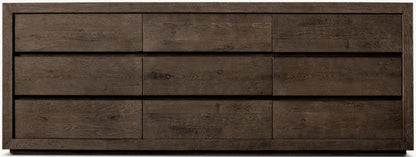 Drifted Reclaimed Oak 9-Drawer Dresser